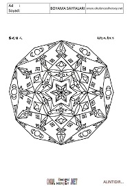 Mandala boyama sayfaları